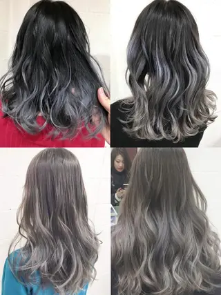 ロング カラー ササ キのヘアスタイル