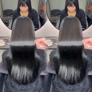 ロング カラー ヘアアレンジ 新宿 /髪質改善/ 縮毛矯正/ヒュウガのヘアスタイル