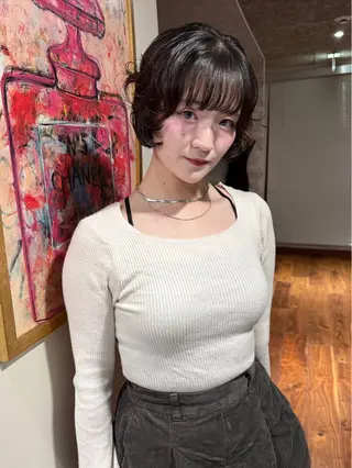 ショート カラー パーマ mai / linoah˚✧のヘアスタイル