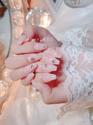 ネイル 23時まで❤︎韓国、 ワンホンネイルのネイルデザイン