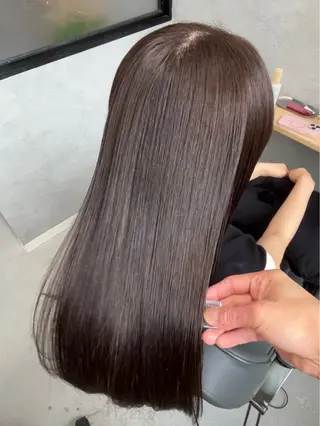 ミディアム 透明感カラー特化/ 顔まわり特化/辻部のヘアスタイル