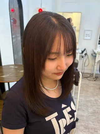 セミロング カラー 透明感カラー🧸艶髪 🫧manamiのヘアスタイル