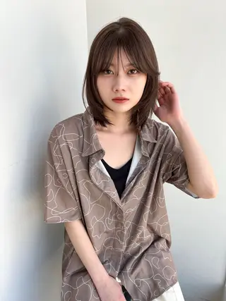 ミディアム カラー このか/似合わせ/ 透明感/ダブルカラーのヘアスタイル