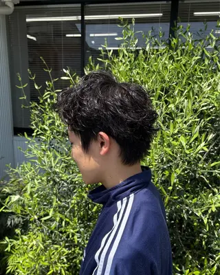 パーマ メンズ hair make LATTE 川原店所属・若林 叶大のヘアスタイル