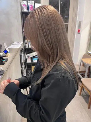 ロング カラー 赤み消しカラー / ヨシダトモキのヘアスタイル