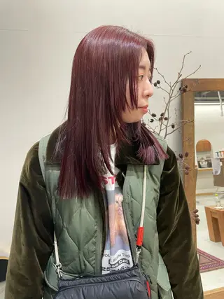 セミロング カラー パーマ ヘアアレンジ メンズ tatsumi/ボブ ウルフ/レイヤーのヘアスタイル