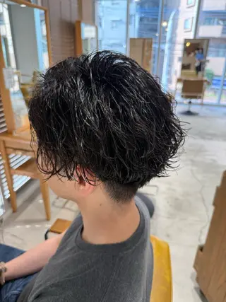 パーマ メンズ 鈴木弥月/大人ボブ× 透明感カラーのヘアスタイル