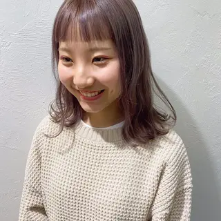 ミディアム カラー パーマ ヘアアレンジ メンズ キッズ ネイル マツエク・マツパ Uil所属・インナーカラー/ KANAのヘアスタイル