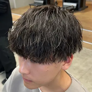 ショート パーマ メンズ メンズパーマ/波巻き 新潟/万代/夏芽🎀のヘアスタイル