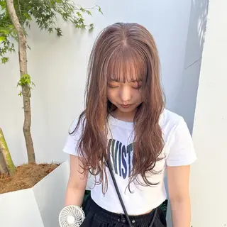 セミロング カラー オリーブ/縮毛♡ Natsuno🩰のヘアスタイル