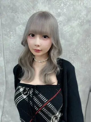 セミロング カラー ダブルカラー特化💍 tiam💍韓国ヘアのヘアスタイル