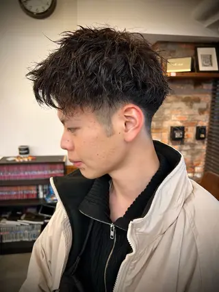 ショート パーマ メンズパーマ メンズカットYUKIのヘアスタイル