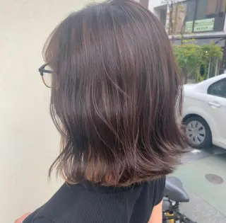 ミディアム カラー ボブ/美髪矯正 /佐藤　奈巳のヘアスタイル