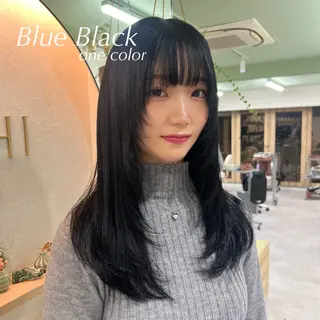 セミロング 韓国透明感カラー 🫧SHIHO🫧のヘアスタイル