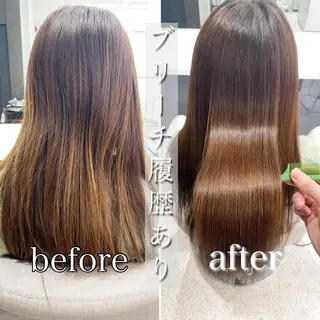 ロング 京都レイヤーカット/ 縮毛矯正/羽柴りくのヘアスタイル