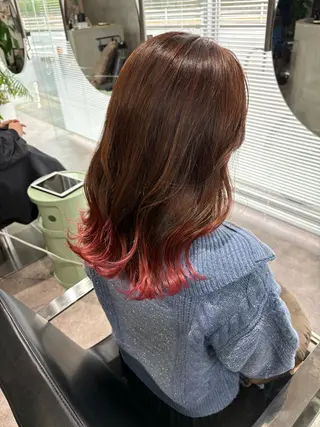 ミディアム カラー 井手 素子のヘアスタイル