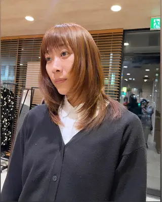 ミディアム カラー 産休中です 艶カラー♡オカのヘアスタイル