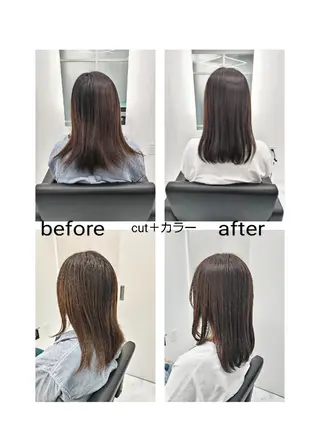 セミロング カラー 🌌髪質改善特化🌌 美髪💎齋藤玲子のヘアスタイル