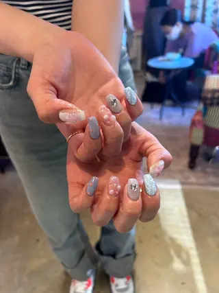 ネイル キラキラオメメ みずなのネイルデザイン