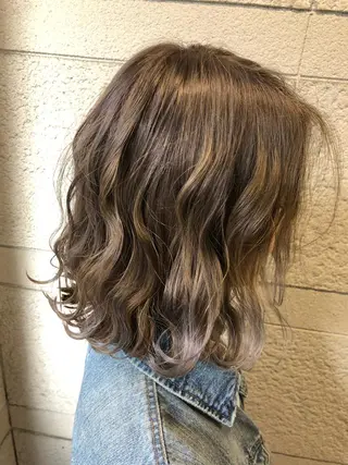 ミディアム カラー ヘアアレンジ 下妻 カラーエクステ難波のヘアスタイル