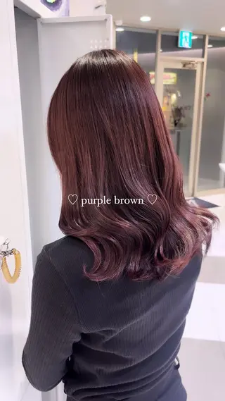 セミロング 🎀tomoka /透明感カラー🎀のヘアスタイル