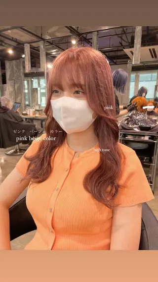 ロング カラー パーマ ヘアアレンジ メンズ キッズ ネイル マツエク・マツパ アイブロウ 透明感カラー・レイヤ ー🎀amika🎀のヘアスタイル