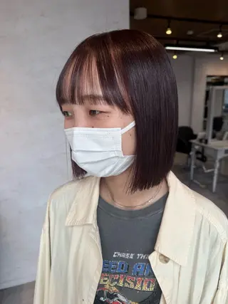 ミディアム カラー 女性に人気♪ はやしほのかのヘアスタイル