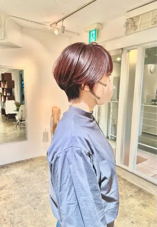 ショート カラー ショート/ボブ/縮毛 三上達大のヘアスタイル