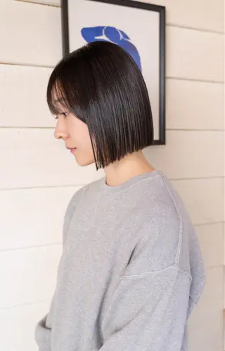 ショート カラー 【ボブ】縮毛矯正/ 船橋駅5分/鈴木杏美のヘアスタイル