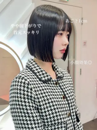 ショート 莉乃/縮毛矯正/髪質 改善/艶カラーのヘアスタイル