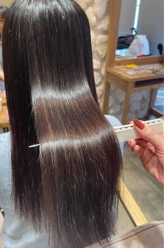 ロング SALOWIN川崎WEST所属・💐【柔らか質感】 縮毛矯正MIKU💐のヘアスタイル