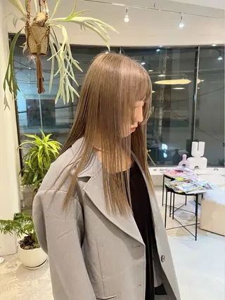 ロング カラー Sraw代官山所属・HARUKA/暖色 /ハイトーンカラーのヘアスタイル
