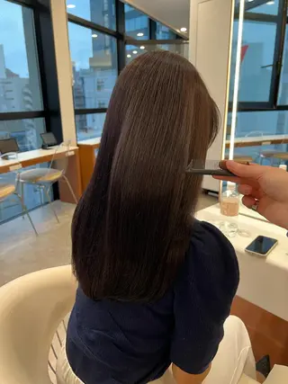 セミロング カラー 韓国レイヤー🇰🇷 韓国研修◎渋谷カイトのヘアスタイル