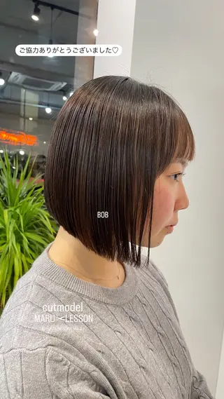 ミディアム 北山／ボブ／レイヤー /maru☺︎のヘアスタイル