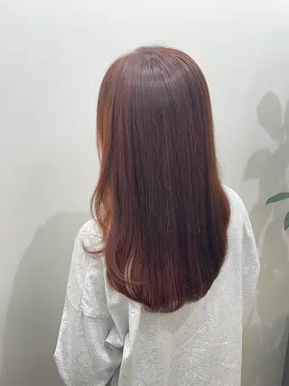 セミロング 蜂須賀🐝縮毛矯正 ストレートパーマのヘアスタイル