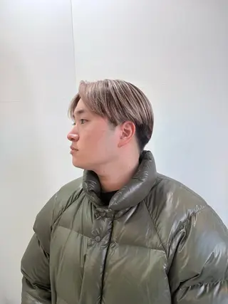 カラー メンズ 高明度ハイトーン× ショート/莉音🧤のヘアスタイル