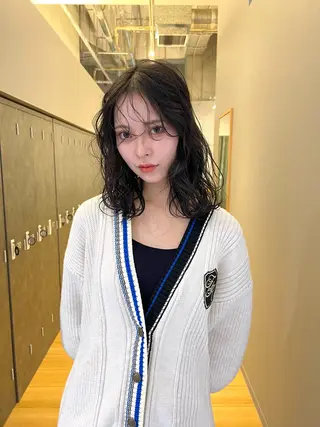 ミディアム レイヤーヘア/パーマ 村中　仁人のヘアスタイル