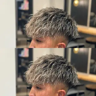 ミディアム カラー パーマ メンズ 泰成/メンズ特化/ フェード/ツイスパのヘアスタイル