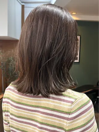 ミディアム カラー レイヤーボブ/ 艶カラー/サナ🌼のヘアスタイル