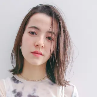 ミディアム カラー ツイスパ/波巻き対応 メンズ特化　石川愛理のヘアスタイル