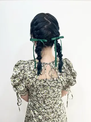 ミディアム ヘアアレンジ ヘアセットサロン /上坪愛美のヘアスタイル