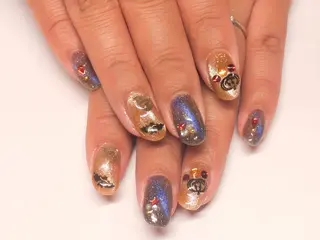 ミディアム AQUA nailのネイルデザイン