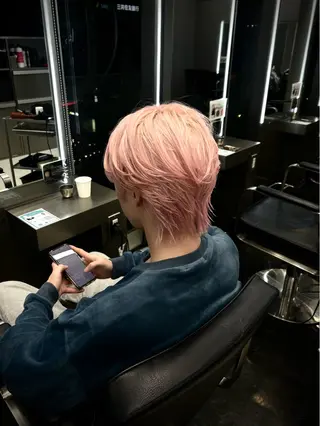 カラー メンズ 栄/デザイン/ ブリーチ/琉輝のヘアスタイル