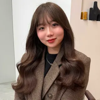 ロング 透明感ワンカラー梅田 ダブルカラー/川上のヘアスタイル