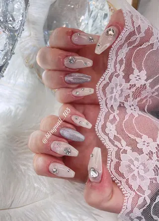 ネイル 23時まで❤︎韓国、 ワンホンネイルのネイルデザイン