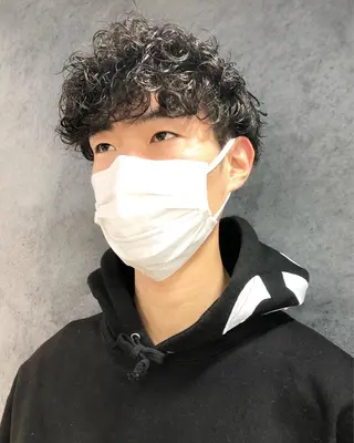 パーマ ヘアアレンジ メンズ ainico+所属・メンズ特化✂️栗原 侑也のヘアスタイル