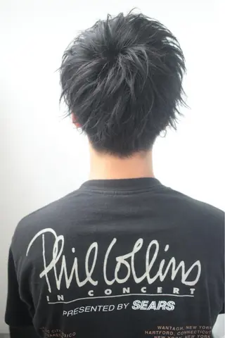 ショート カラー パーマ メンズ 赤み消し🌿 透明感カラー🫧のヘアスタイル