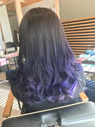 ロング カラー 関口 友行のヘアスタイル