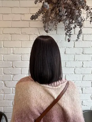 ミディアム 髪質改善トリートメン ト/縮毛矯正/ゆうなのヘアスタイル