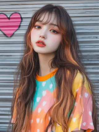 ロング カラー ハイトーン×髪質改善 Gran Luciaのヘアスタイル